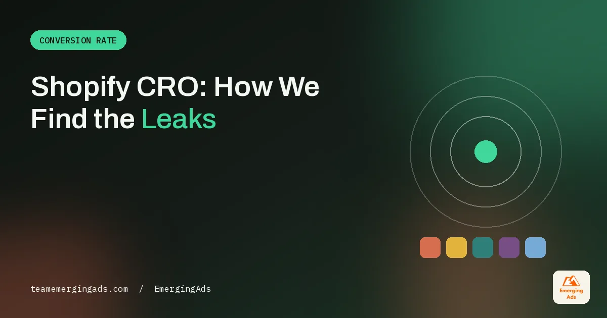 Shopify conversion rate optimisation field guide cover about finding the leaks on live stores